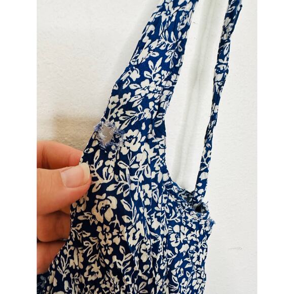 POLO RALPH LAUREN Blue Floral Print Slip Style Sleeveless A-Line Dress Size 4 - Picture 13 of 16